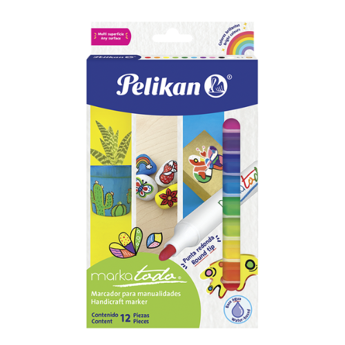 SET MARCADOR PELIKAN MARKATODO COL SURT 12PCS 30262100