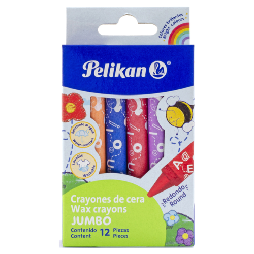 CRAYOLAS PELIKAN REDONDA JUMBO 12COL 50601200