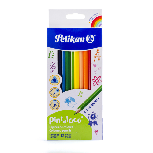 LAPICES COLOR PELIKAN TRIANGULAR 12UD LARGO 30330303