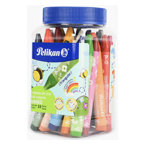 CRAYOLAS PELIKAN TRIANGULAR JUMBO 28PC 50700128