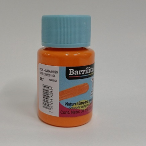PINTURA BARRILITO TEMPERA GOUACHE 37ML NARANJA 517