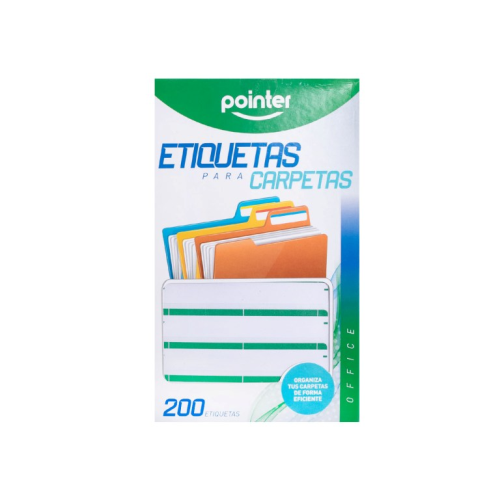 ETIQUETA POINTER FOLDER 1/3"X9/16" VERDE CJ-200UD PN-8001-GN