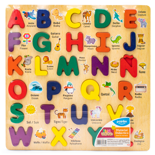 JUEGO DIDACTICO MADERA POINTER FW LETRAS 27PCS PZZ-1805-L