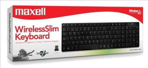 TECLADO MAXELL INALAMBRICO SLIM MULTIFUNCIONAL 2.4GHZ 347110
