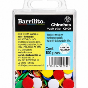CHINCHES BARRILITO COLORES CJ-100PCS CH09