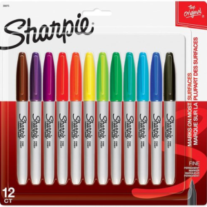SET MARCADOR PERMANENTE SHARPIE P/F 12PCS 30075PP