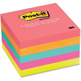 MINIBLOCK 3M POST-IT 3x3" 500HJ 654-5PK NEON PQ-5UD
