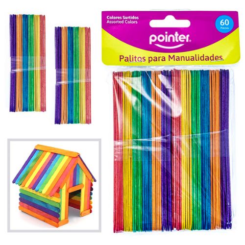 PALITOS MANUALIDADES POINTER COLOR ST-60CO-1
