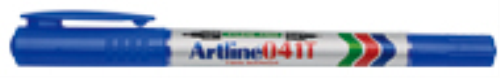 MARCADOR PERMANENTE ARTLINE 041T AZUL DOBLE/PUNTA