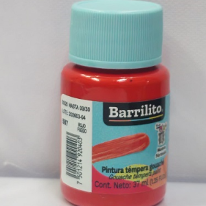 PINTURA BARRILITO TEMPERA GOUACHE 37ML ROJO FUEGO 507