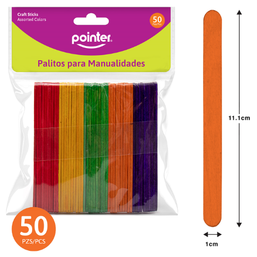 PALITOS MANUALIDADES POINTER COLOR 30-CW-50CO