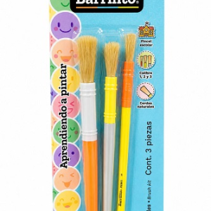 SET PINCELES BARRILITO REDONDO ESCOLAR PEBK1 BLT-3UD