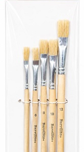 SET PINCELES BARRILITO OLEO PLANO 5PCS KOP5