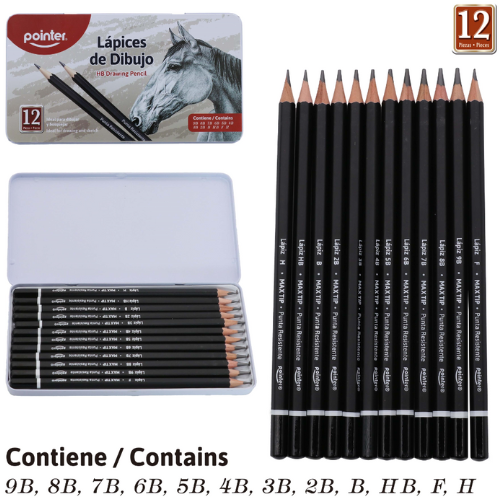 SET LAPIZ DISEÑO POINTER 12PCS DP-6121 SUAVE