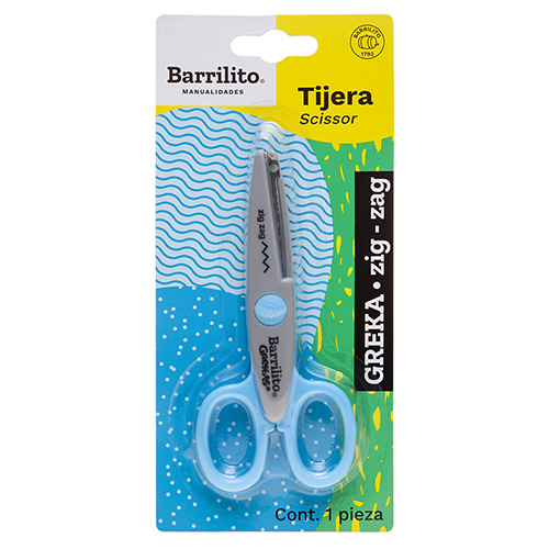 TIJERA BARRILITO GREKA PEQUEÑA ZIG ZAG 1