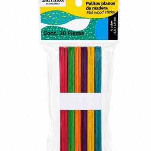 PALITOS BARRILITO PLANO COLOR PM004C18X145 MM BL-30 UD