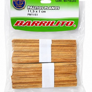 PALITOS BARRILITO PLANO NATURAL PM1151 10X115 MM BL-60 UD