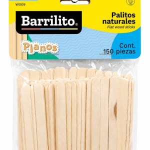PALITOS BARRILITO PLANO NATURAL W009 7X75 MM BL-150 UD