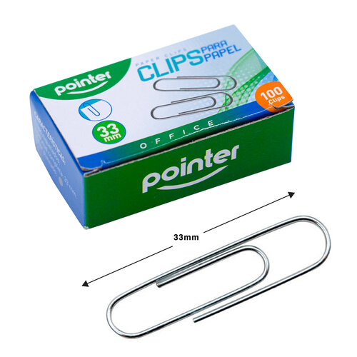 CLIPS NIQUELADOS POINTER 33MM CJ-100UD PC-33MM-100