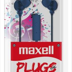 AUDIFONO MAXELL PLUGS C/MICROFONO AZUL IN-NIC 347366