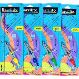ESTUCHE GEOMETRICO BARRILITO 5PCS GEO30W BLISTER