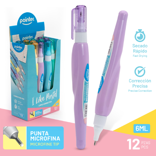 CORRECTOR POINTER T/LAPIZ COLORES 6ML AS-747