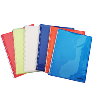 CARPETA BARRILITO PLASTICA  ESPIRAL C/HOJAS PROTECTORAS Q20