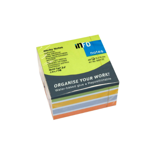MINIBLOCK INFO NOTES 3X3" CUBO 450HJ BRILLANTE 5654-52