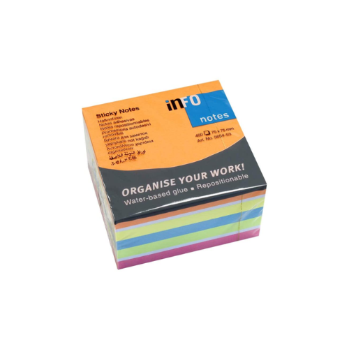 MINIBLOCK INFO NOTES 3X3" CUBO 450HJ BRILLANTE 5654-53