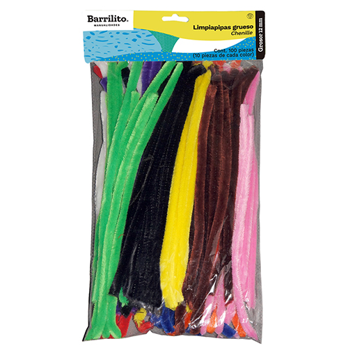 MANUALIDADES BARRILITO LIMPIA PIPA COLORES P029M BL-100