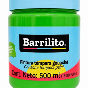 PINTURA BARRILITO TEMPERA GOUACHE 500ML VERDE HOJA TG510