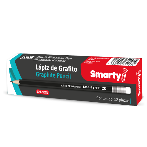 LAPIZ GRAFITO SMARTY NEGRO #2 HB CJ-12UD SM-N001/SM-N110