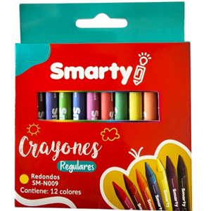 CRAYOLAS SMARTY REDONDA DELGADA SM-H009/SM-N009 CJ-12COL