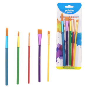 SET PINCELES POINTER 5UD AB-17604 PLASTICO PLANO/REDONDO