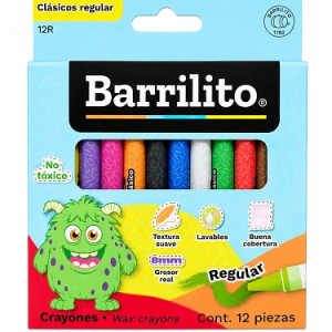 CRAYOLAS BARRILITO REDONDA DELGADA CJ-12COL12R