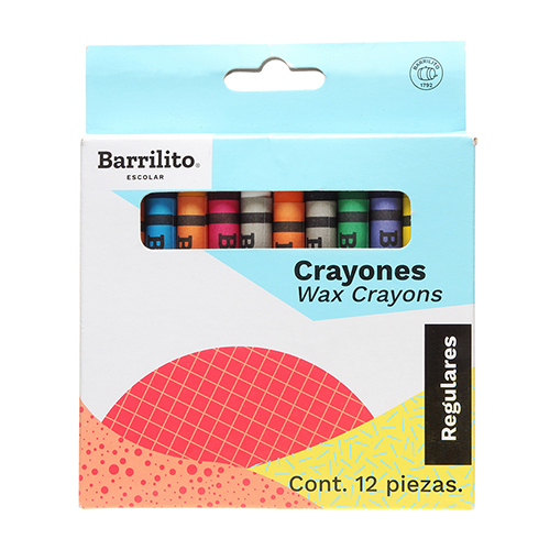 CRAYOLAS BARRILITO REDONDA DELGADA CJ-12COL12R