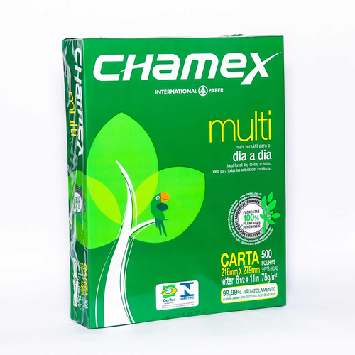 PAPEL BOND 40 TC CHAMEX MULTI 8.5X11 75GRS 98% BLANC RM-500HJ