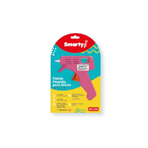 PISTOLA SILICON SMARTY PEQUEÑA ROSADA 110V-10W SM-J048