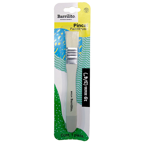PINCEL BARRILITO PLANO T/BROCHA BR34 19MM 3/4"