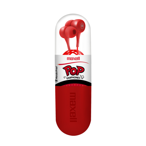 AUDIFONO MAXELL IN-POP IN EAR STEREO BUDS C/MIC ROJO 348442