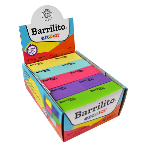 BORRADOR BARRILITO ESCOLAR COLORES SURT GO40