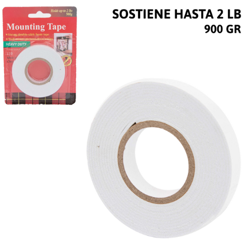 ADHESIVO DOBLE CARA 1/2"X75" 1LB 500G MT-100