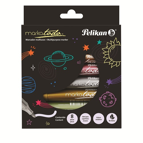 SET MARCADOR PELIKAN MARKATODO METALICO  8COL 30262200