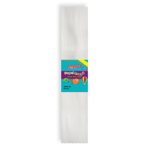 PAPEL CREPE SMARTY SMSH40-20 BLANCO 50X200CM
