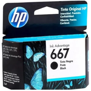 CART. HEWLETT PACKARD 3YM79AL #667 NEGRO