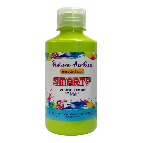 PINTURA SMARTY ACRILICA 250ML VERDE LIMON SM-F18173