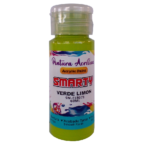 PINTURA SMARTY ACRILICA 60ML VERDE LIMON SM-F18073