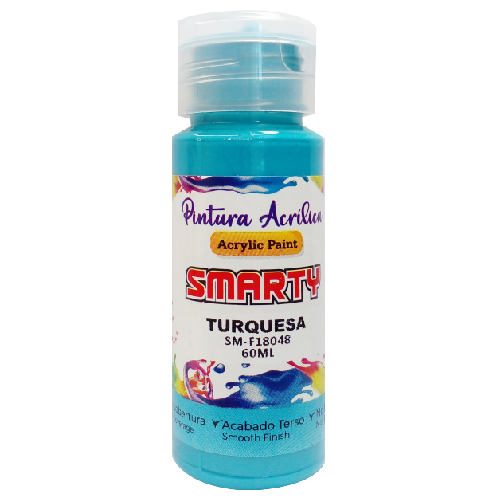 PINTURA SMARTY ACRILICA 60ML TURQUESA SM-F18048