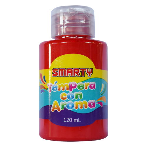 TEMPERA SMARTY ROJA C/AROMA 120ML SM-F28004