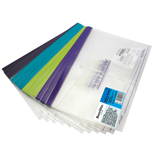 SOBRE PLASTICO BARRILITO C/BROCHE VELCRO HORIZONTAL103EV